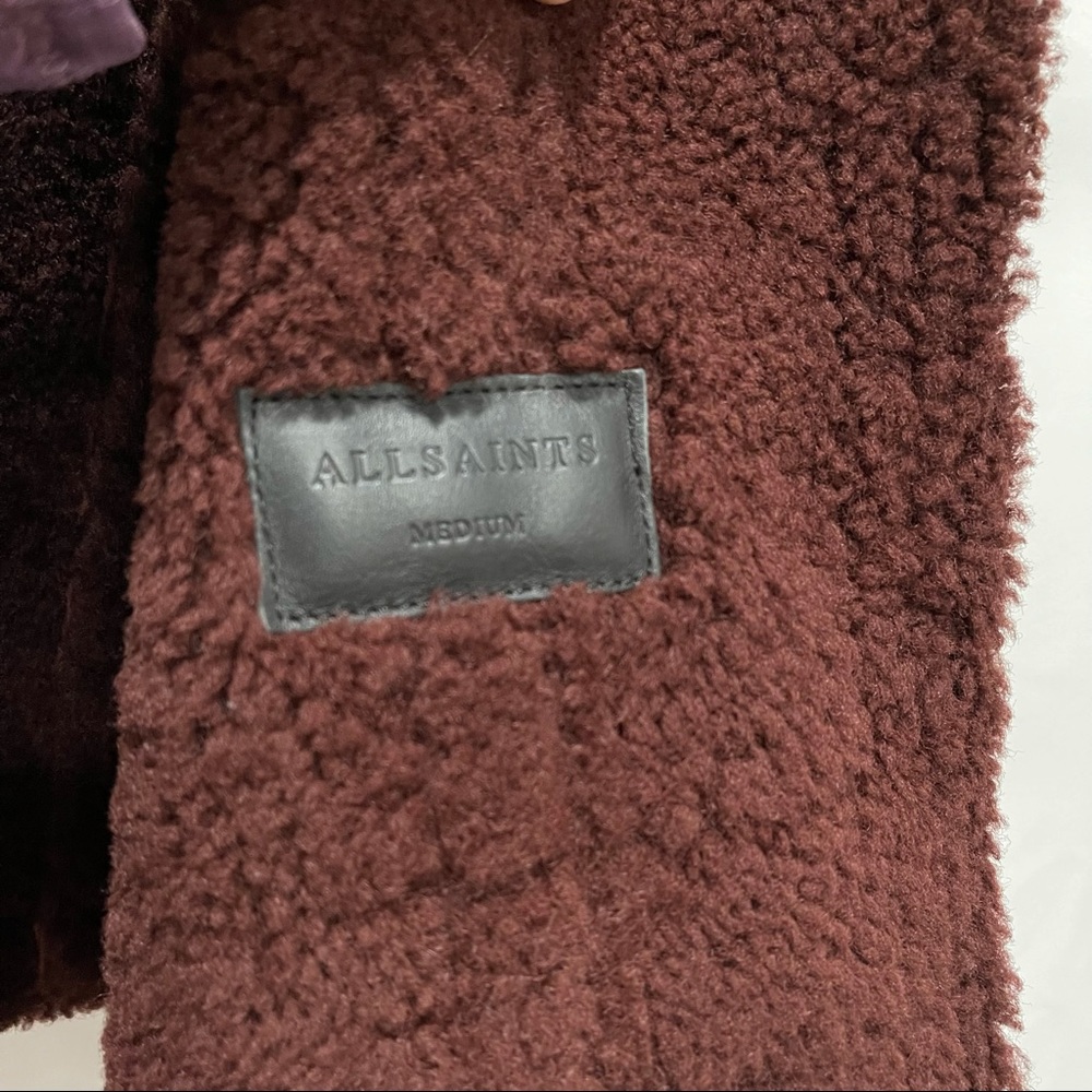 ♦️SOLD♦️ALLSAINTS Asher Shearling Biker Jacket - Picture 15 of 16